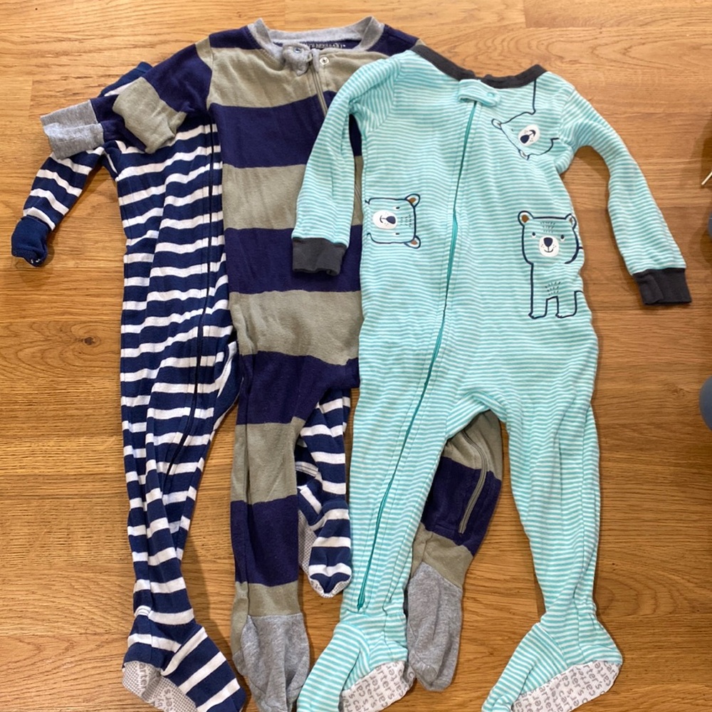 12 m Zip Up Footie Pajamas Bundle